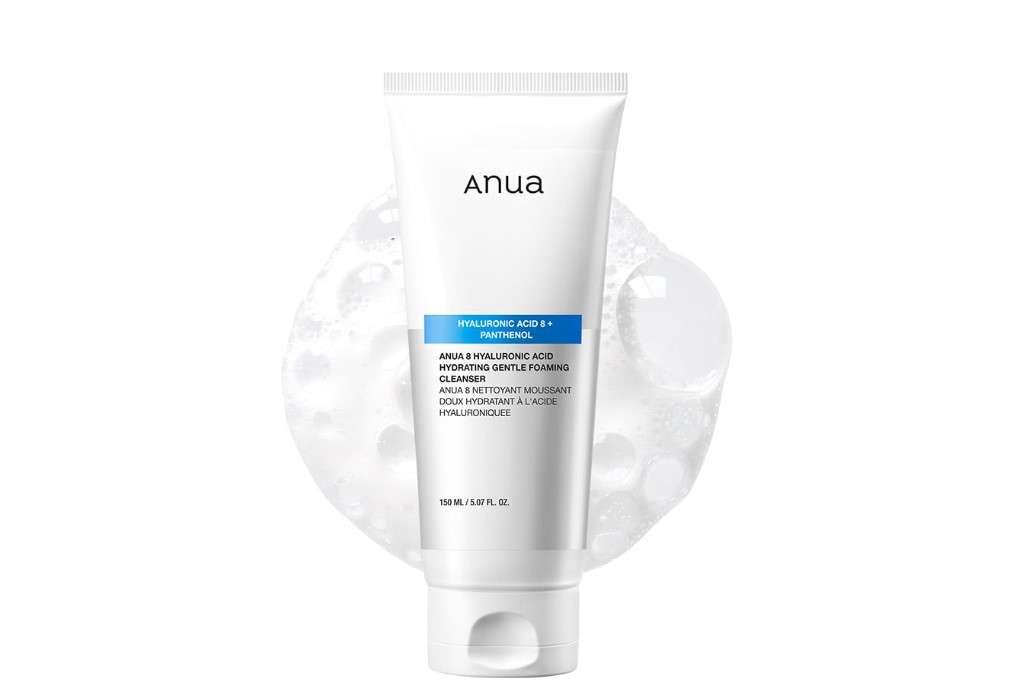 Anua Hydrating Gentle Foaming Cleanser, Hyaluronic Acid, Glycerin, Zinc, Panthenol, Korean Face Wash for Dry Skin, for Double Cleansing, Korean Skincare (150ml/5.07fl oz.)
