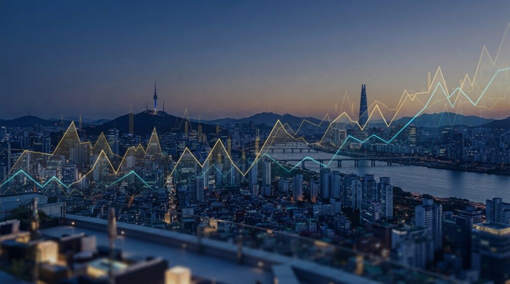 Seoul skyline illustrating South Korea real estate economic trends