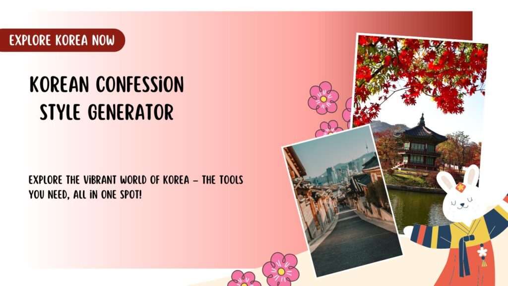 Korean Confession Style Generator