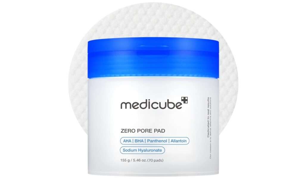 Medicube Zero Pore Pads 2.0, Dual-Textured Facial Toner Pads for Exfoliation and Pore Care with 4.5% AHA Lactic Acid & 0.45% BHA Salicylic Acid, Ideal for All Skin Types, Korean Skin Care (70 units)
