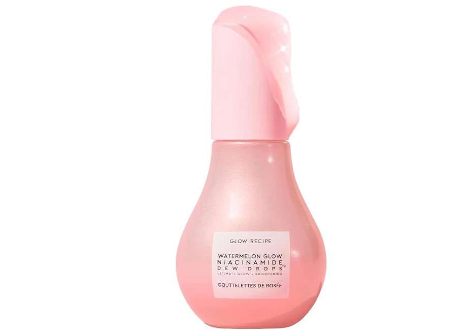 Glow Recipe Watermelon Niacinamide Dew Drops - Brightening, Plumping Hydrating Face Serum, Makeup Primer + Liquid Highlighter with Hyaluronic Acid - Dewy & Glowing Korean Skin Care (40ml) 