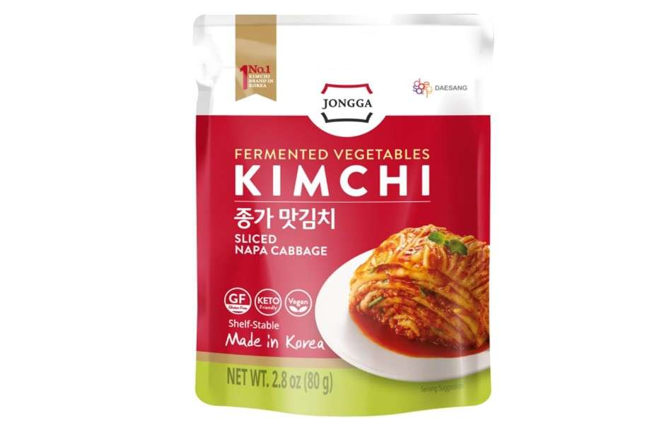 JONGGA Spicy Napa Cabbage Kimchi – (Pack of 8), Shelf-Stable Korean Fermented Kimchi, Authentic Spicy Pickled Cabbage, Probiotic-Rich, Perfect for Ramen, Rice & Stir-Fries (Orginal)