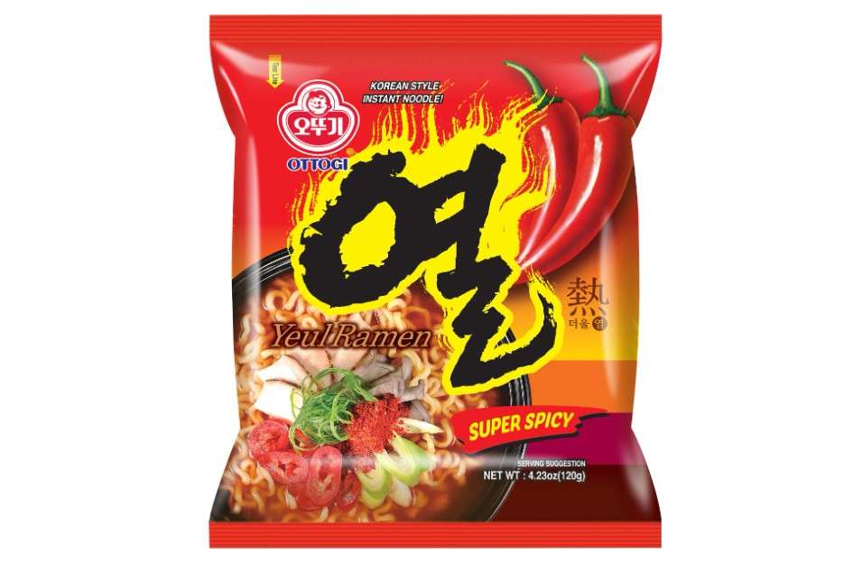 OTTOGI YEUL Ramen, 5 Pack of Super Spicy Flavor Korean Instant Noodle, Extreme Bold Spicy Hot Savory Broth (4.23oz x 5)
