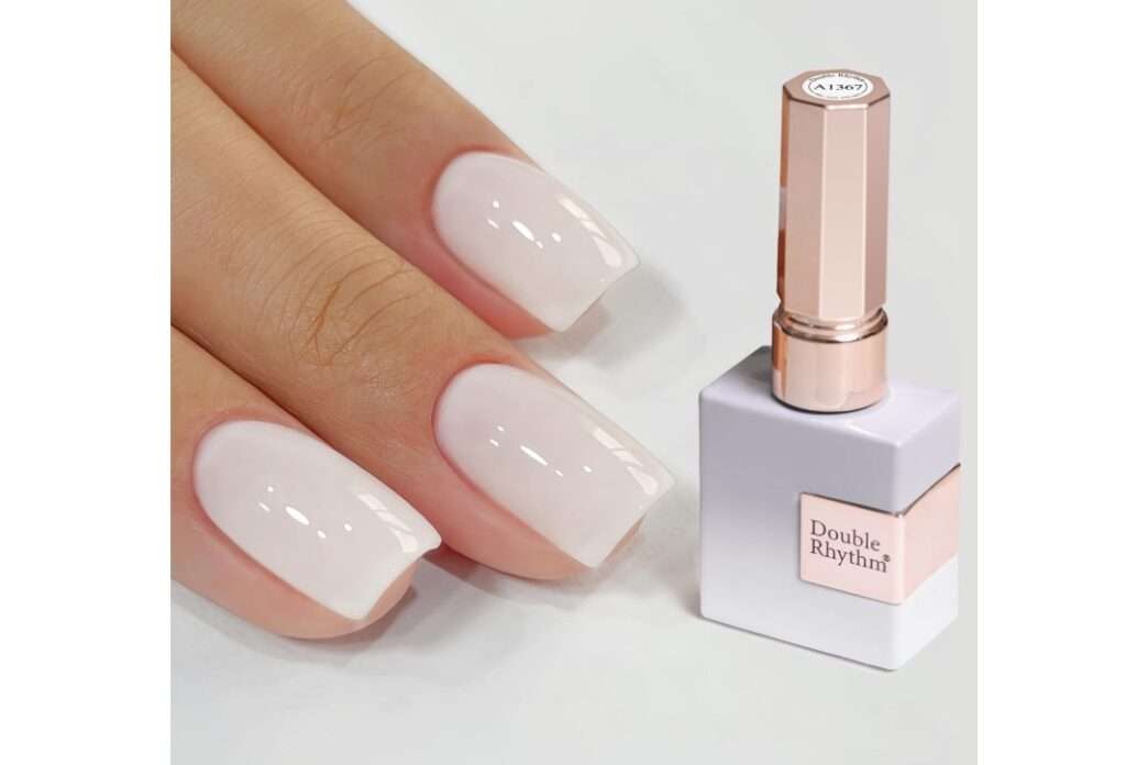 Double Rhythm 15ML Gel Nail Polish Pure Sheer Same Color Same Bottle Soak Off Gel Polish Art Manicure Salon DIY at Home for Women (Milky White-A1075)