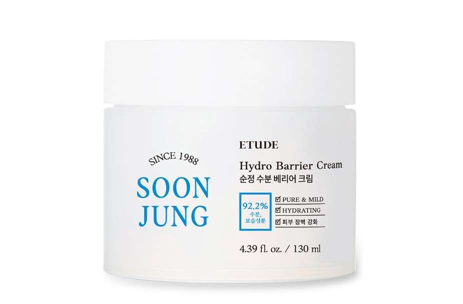 ETUDE Soonjung Hydro Barrier Cream Big Size, Face Moisturizer for Sensitive Skin, Moisturizing and Soothing Cream, 92.2% Hydrating Ingredients, Low pH Level 5.5, Korean Skin Care, Beauty (4.39 Fl Oz) 