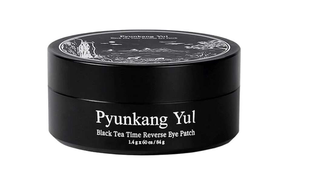 Pyunkang Yul PKY Black Tea Time Reverse Eye Patch for Anti-Aging, Deep Nourishing with Low-Molecular Collagen, Dark Circles & Fine Line Care with Kombucha, Korean Skincare (30 Pairs)