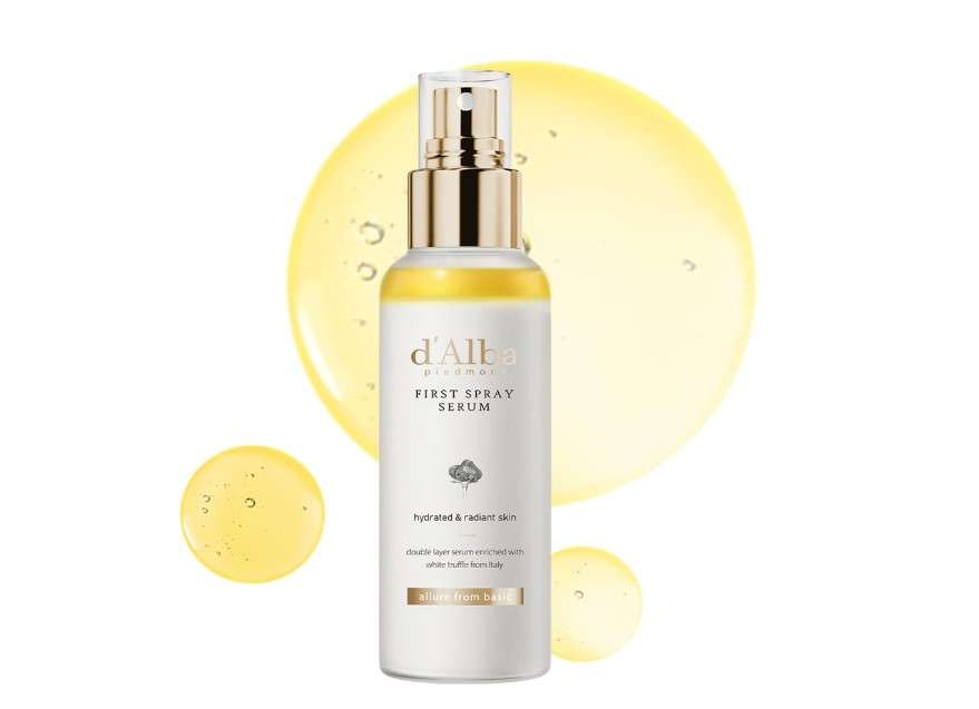 d'alba Piedmont Italian White Truffle First Spray Serum, Vegan Skin Care, Light-weight Face Moisturizer, Glow Serum for Radiant Skin, Non Comedogenic, All In One Mist, Korean Skin Care (3.38 fl oz.) 