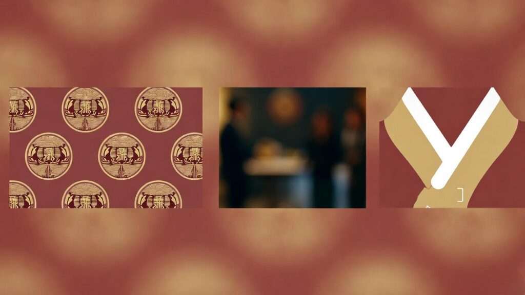 Cultural collage of K-Drama and K-Pop with V-line jawline silhouette