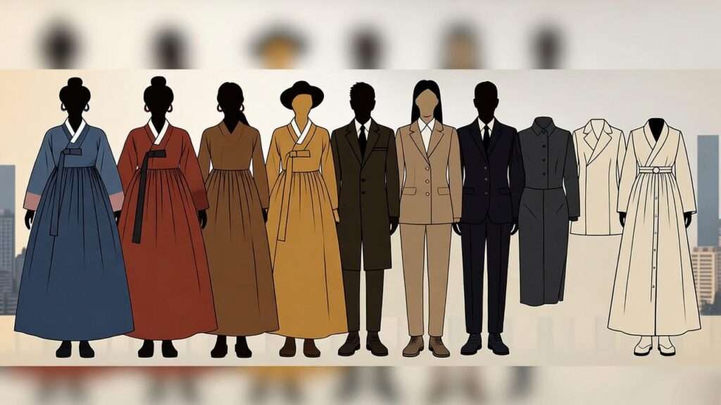 Evolution of top Korean fashion from hanbok to modern trends in K-dramas.