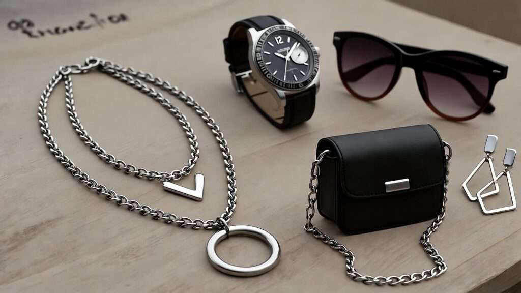 Bold statement jewelry and bags accessorizing top Korean fashion trends in K-dramas.