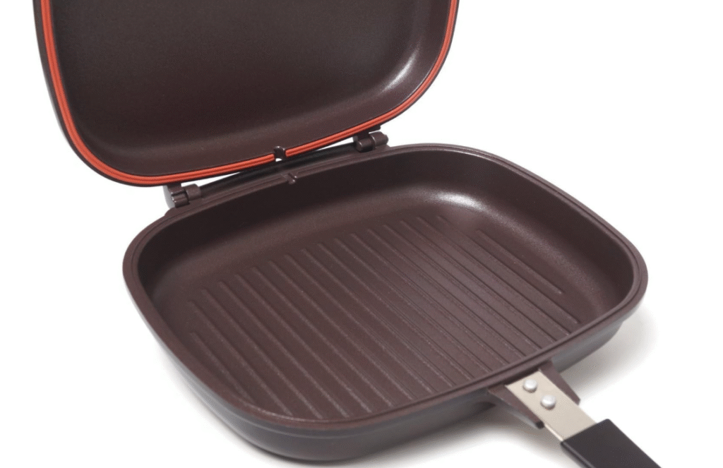 Happycall Double Grill Pan Korean Original Model JUMBO Size (BROWN)