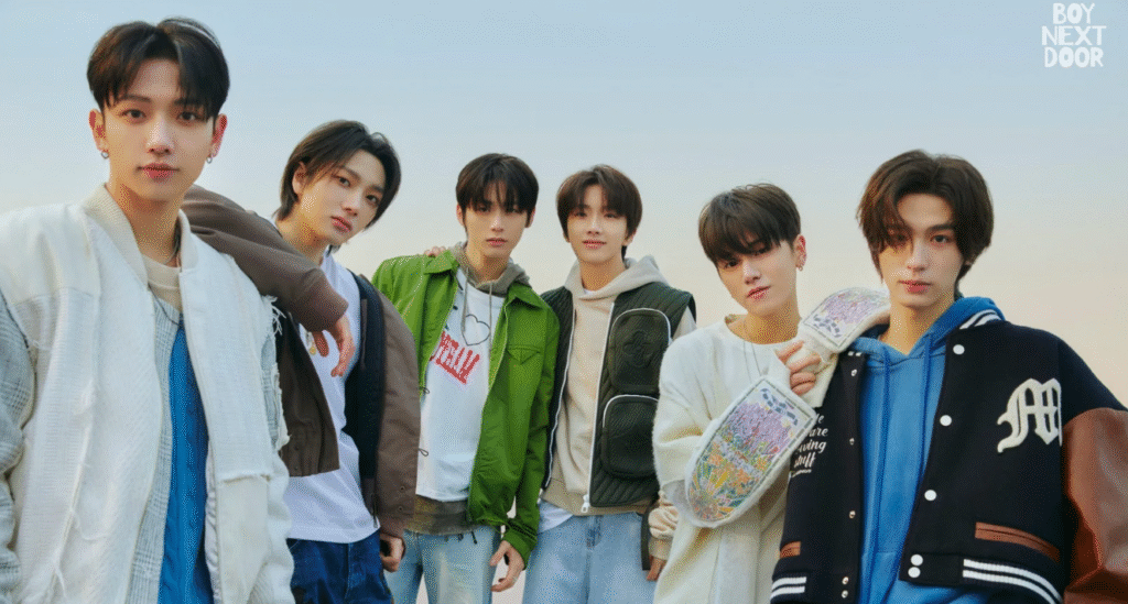 BoyNextDoor members profile montage highlighting individual talents and personalities in 2025 K-pop style.