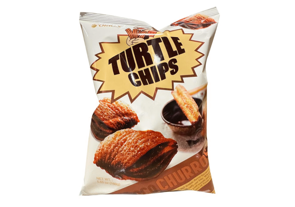 Cros Orion Turtle Chips-Choco Churros Flavor-Crispy Korean Party Corn Snacks-3 Packs x 160G