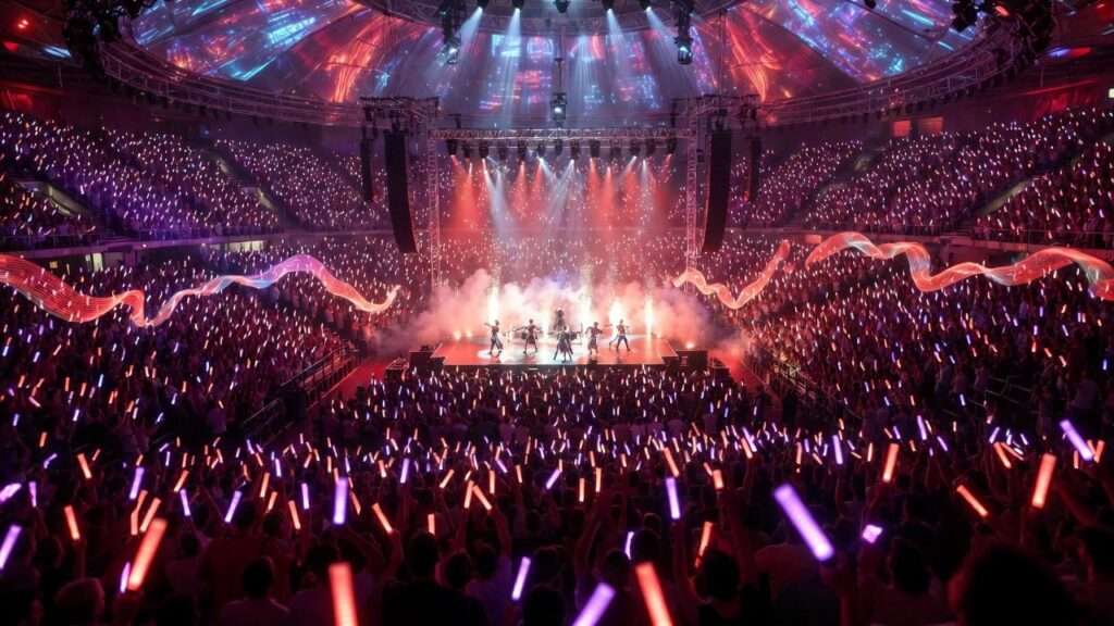 BoyNextDoor Knock On Vol.1 world tour live stage image with fans and performers in 2025 Korean entertainment.