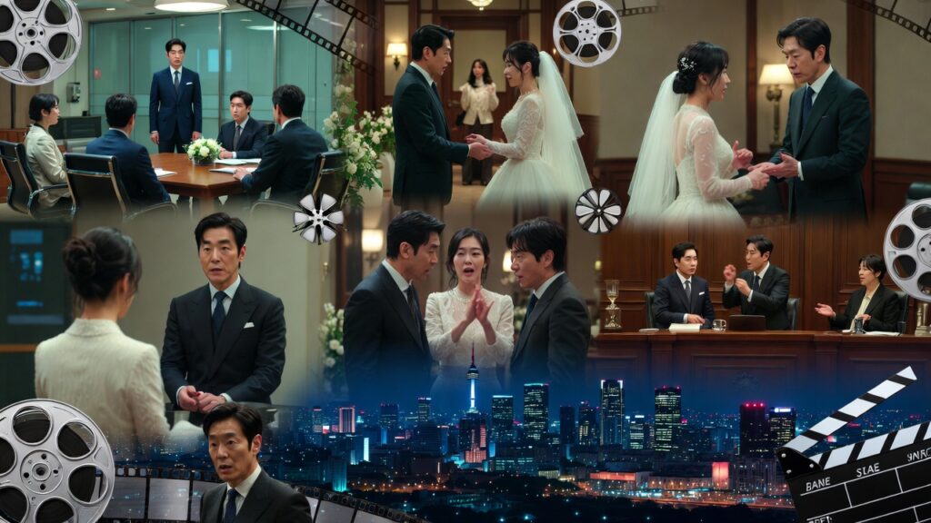 K-Drama scenes depicting marriage, divorce, and inheritance in Korean family relations law