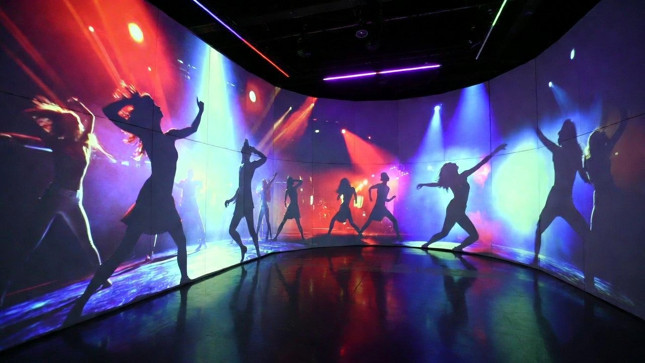 High-energy immersive display in BTS J-Hope 'AND WHAT?' exhibition showcasing performer and dancer roots