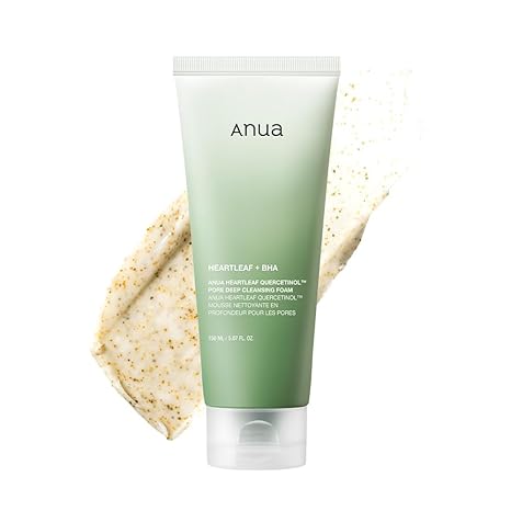Anua Heartleaf Quercetinol Pore Deep Cleansing Foam, Face wash for Pore Refining Cleanser, Hydrating Daily Facial Cleanser For Double Cleansing, Gentle Foaming with BHA, Korean Skincare