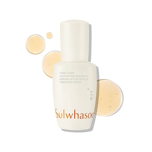 Sulwhasoo First Care Activating Serum – Targets Visible Fine Lines, Dryness & Dullness | Preventative Anti-Aging Serum with 500-Hour Aged Ginseng, Korean Herb Extract & Vitamin C | Korean Skincare