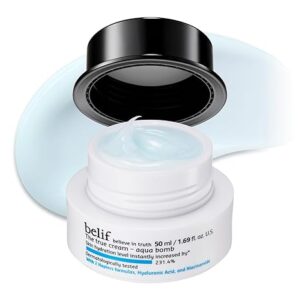 belif Aqua Bomb – Daily Niacinamide Hydrating Moisturizer, Lightweight Plumping Facial Cream with Hyaluronic Acid & Squalane, Cooling Effect, Anti-Aging, Korean Skincare,