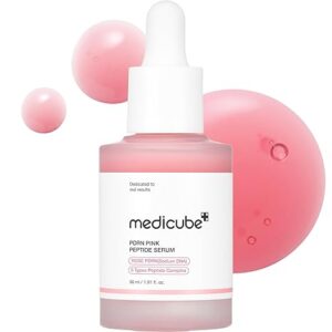 medicube PDRN Pink Peptide Serum with Rose PDRN | Vegan Pink Glow Serum with Peptides & Niacinamide for Hydration & Firm-Looking Skin | Uneven Tone Care | Korean Skincare,