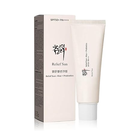 Organic Korean sunscreen SPF50+, PA++++ Riceand Probiotics | Korean Skin Care Solution for All Skin TypesNourishing Skin Protection and UV Def(1PCS)