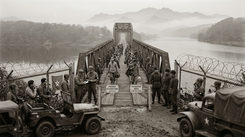 Historic Freedom Bridge South Korea site of 1953 prisoner exchange
