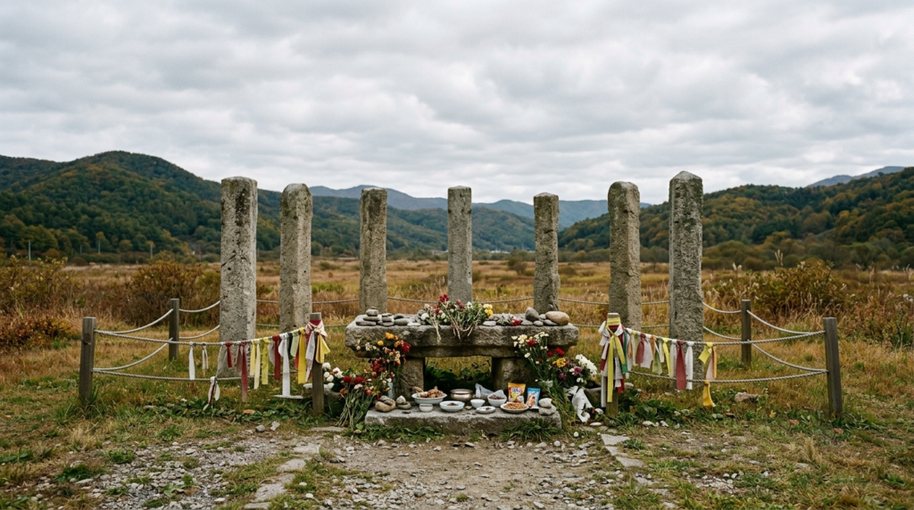 Mangbaedan Altar near Freedom Bridge South Korea for separated families